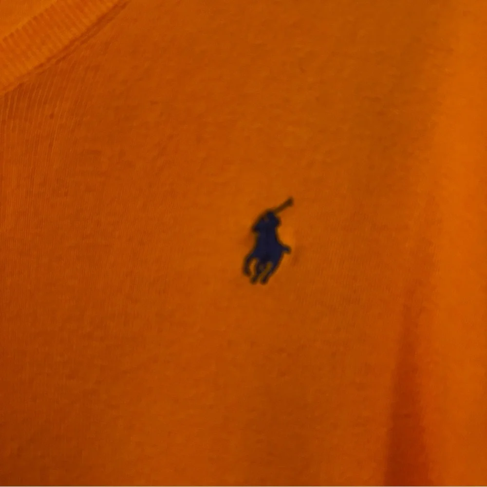 Polo by Ralph Lauren Orange V-Neck Cotton Sweater size large